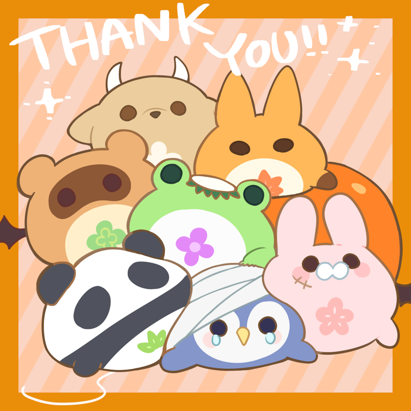 Thank You from Halloween Marumochi animals