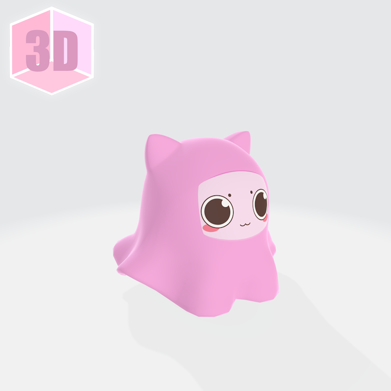 3D Tubby Cat Ghostkitty - Pink Original Edition